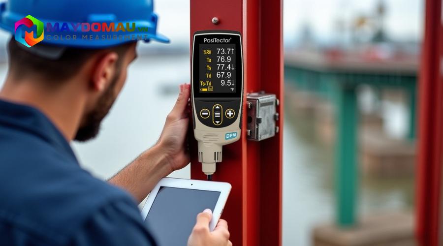 Máy Đo Nhiệt Độ Và Điểm Sương Defelsko PosiTector DPM1 8 may do nhiet do va diem suong defelsko positector dpm4