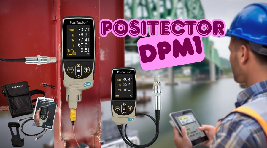 Máy Đo Nhiệt Độ Và Điểm Sương Defelsko PosiTector DPM1 7 may do nhiet do va diem suong positector dpm1 1