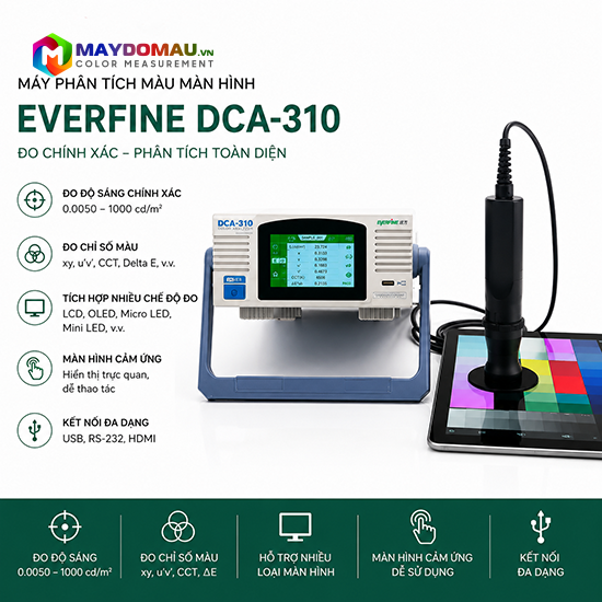 Máy Phân Tích Màu Màn Hình EVERFINE DCA-310 (0.0050-1000cd/m2) 6 Máy Phân Tích Màu Màn Hình EVERFINE DCA-310 (0.0050-1000cd/m2) - Ảnh 4