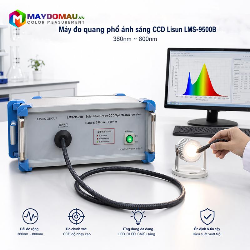 Máy Đo Quang Phổ Ánh Sáng CCD Lisun LMS-9500B (380nm ~ 800nm) 9 may do quang pho anh sang ccd lisun lms 9500b 380nm 800nm 6c07935d