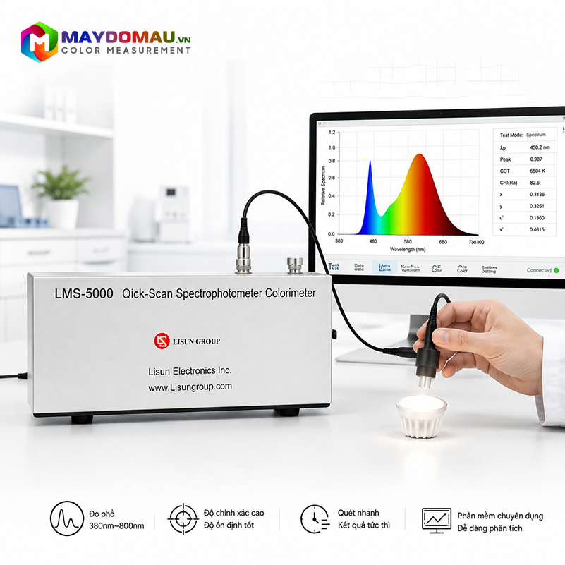 Máy Đo Quang Phổ Đèn Lisun LMS-5000 (380nm~800nm) 4 Máy Đo Quang Phổ Đèn Lisun LMS-5000 (380nm~800nm) - Ảnh 2