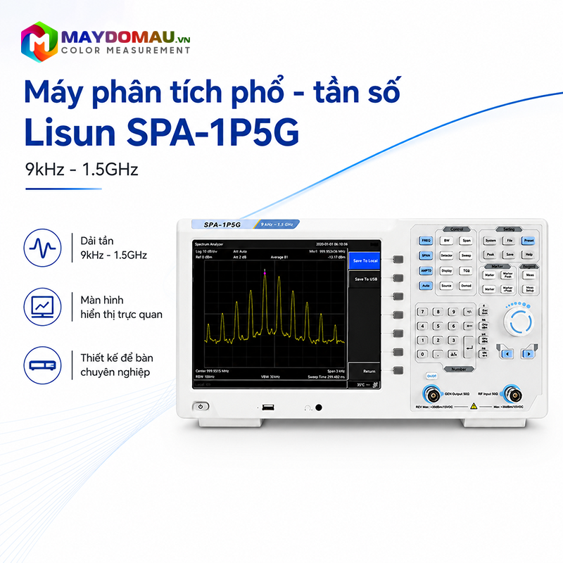 Máy Phân Tích Phổ - Tần Số Lisun SPA-1P5G (9kHz-1.5GHz) 6 Máy Phân Tích Phổ - Tần Số Lisun SPA-1P5G (9kHz-1.5GHz)