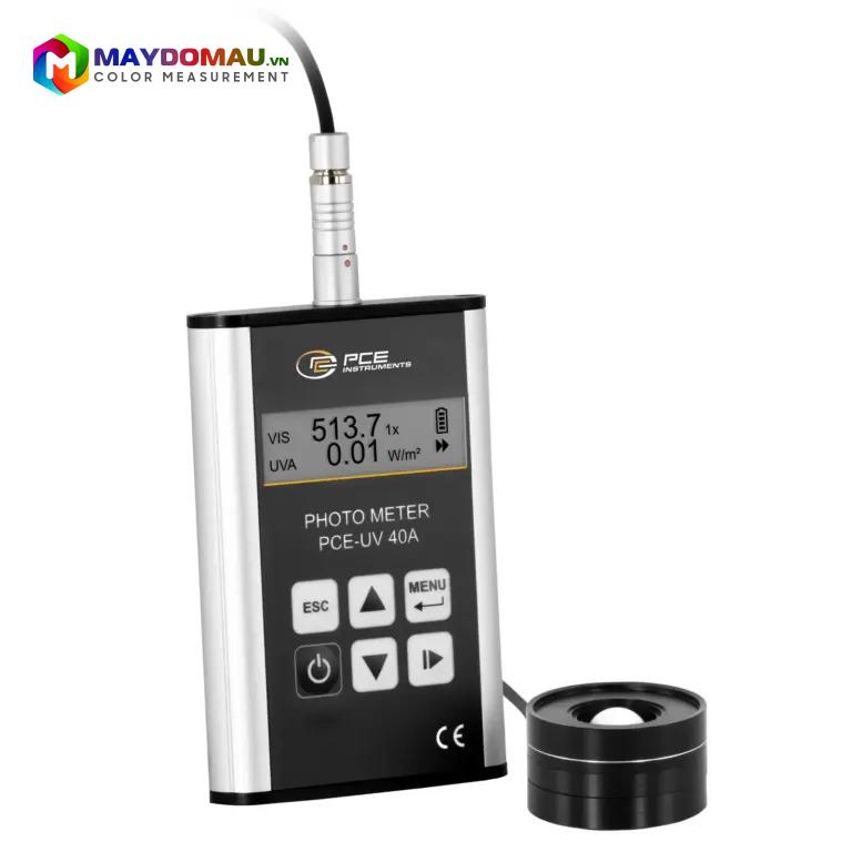 Máy Đo Cường Độ Ánh Sáng PCE PCE-UV 40A (0 lx ~10 klx; 0.1 lx; 0 W/m2~+100 W/m2; 0.01W/m2) 14 pce uv 40a light meter 0 lx 10 klx 01 lx 0 w m2 100 w m2 001 w m2 57560f49